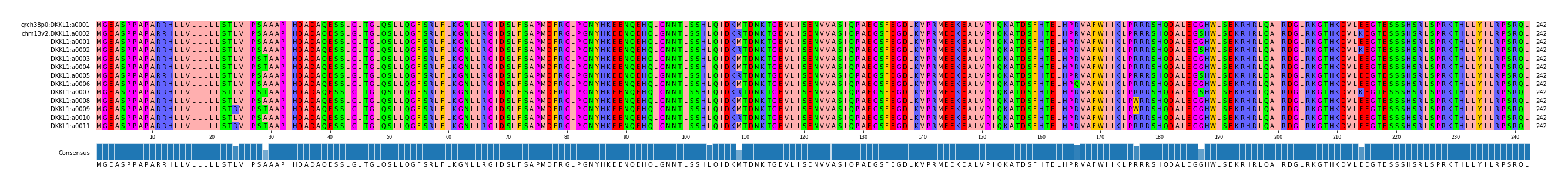Multiple Alignments (by translate haplotype frequency)