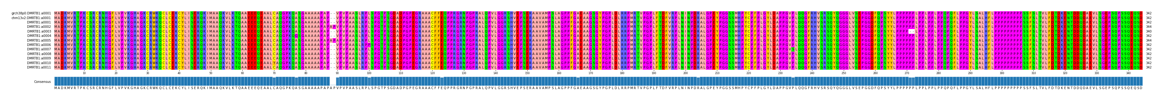 Multiple Alignments (by translate haplotype frequency)