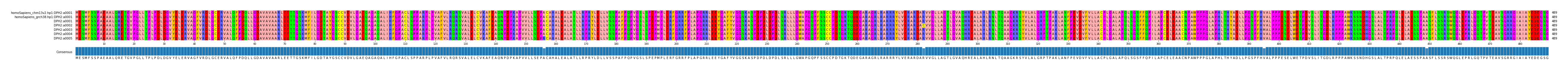 Multiple Alignments (by translate haplotype frequency)