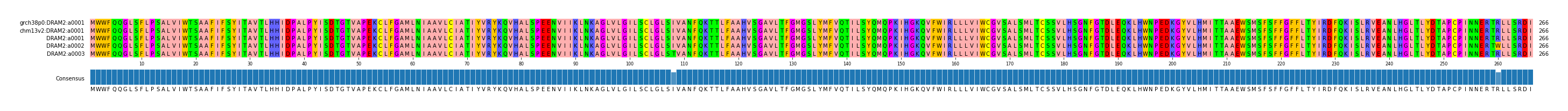 Multiple Alignments (by translate haplotype frequency)