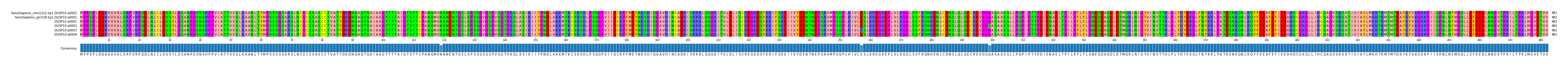 Multiple Alignments (by translate haplotype frequency)