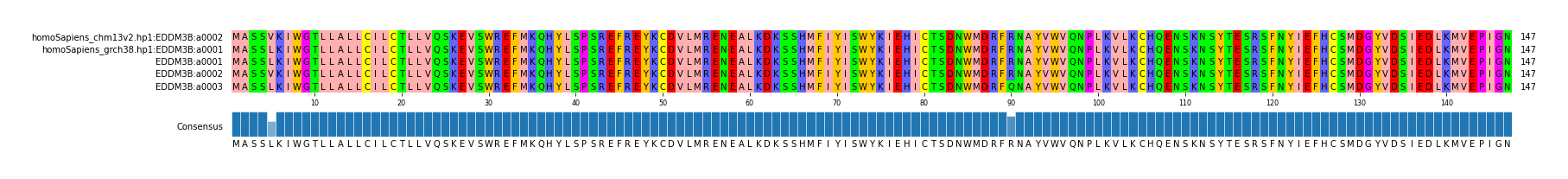 Multiple Alignments (by translate haplotype frequency)
