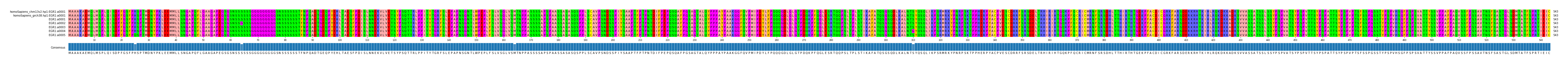 Multiple Alignments (by translate haplotype frequency)