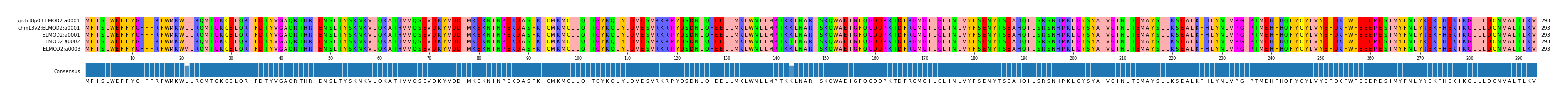 Multiple Alignments (by translate haplotype frequency)