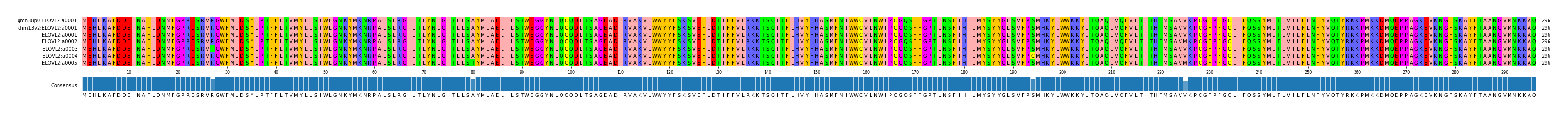 Multiple Alignments (by translate haplotype frequency)