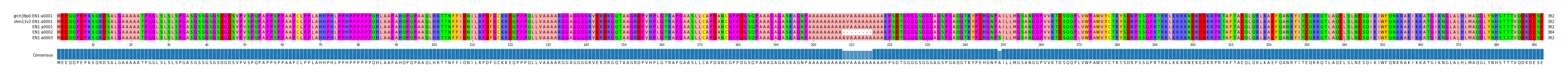 Multiple Alignments (by translate haplotype frequency)
