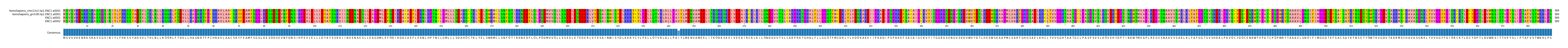 Multiple Alignments (by translate haplotype frequency)