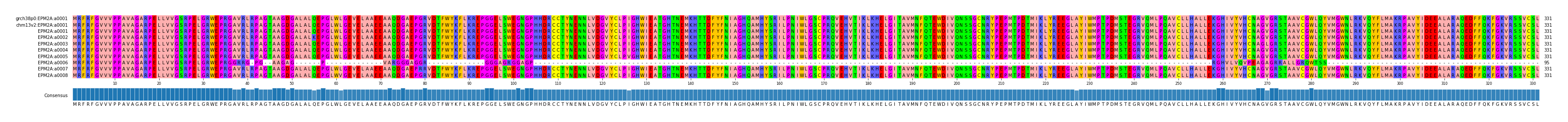 Multiple Alignments (by translate haplotype frequency)