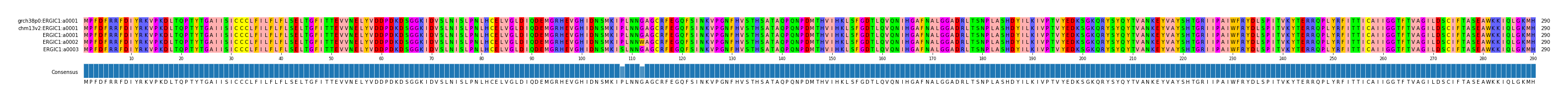 Multiple Alignments (by translate haplotype frequency)