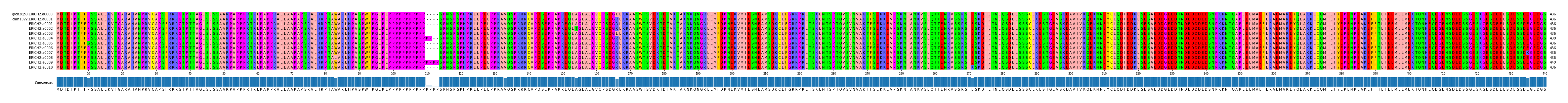 Multiple Alignments (by translate haplotype frequency)