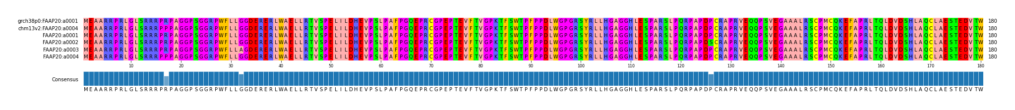 Multiple Alignments (by translate haplotype frequency)