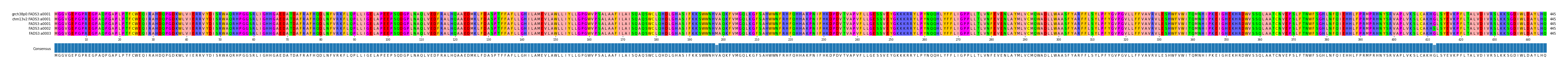 Multiple Alignments (by translate haplotype frequency)