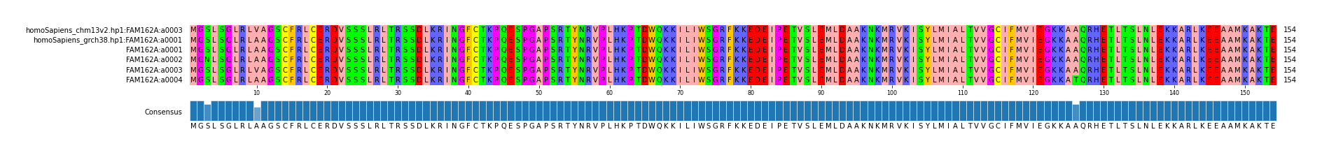 Multiple Alignments (by translate haplotype frequency)