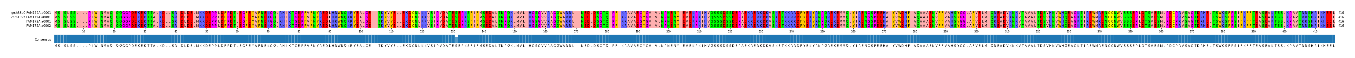 Multiple Alignments (by translate haplotype frequency)