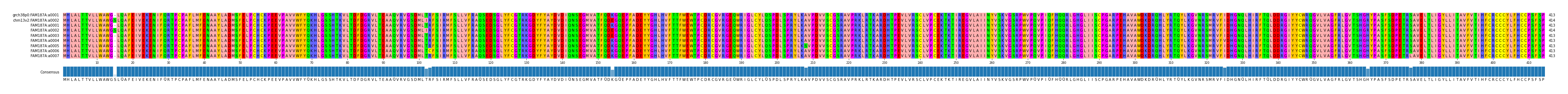 Multiple Alignments (by translate haplotype frequency)
