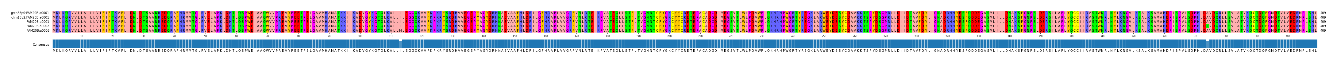 Multiple Alignments (by translate haplotype frequency)