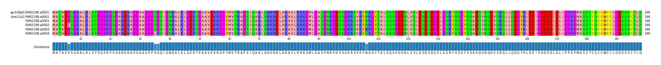 Multiple Alignments (by translate haplotype frequency)