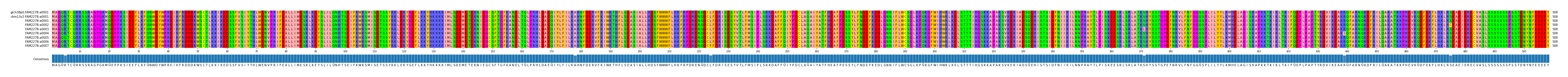 Multiple Alignments (by translate haplotype frequency)