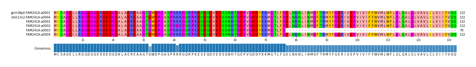 Multiple Alignments (by translate haplotype frequency)