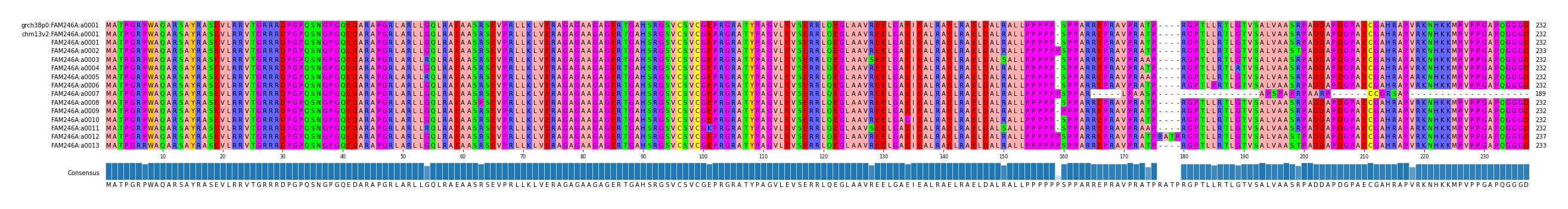 Multiple Alignments (by translate haplotype frequency)