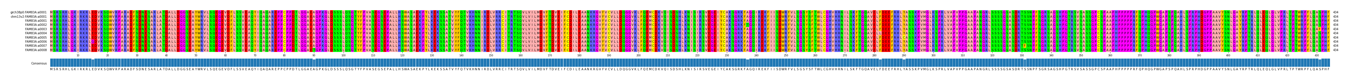 Multiple Alignments (by translate haplotype frequency)