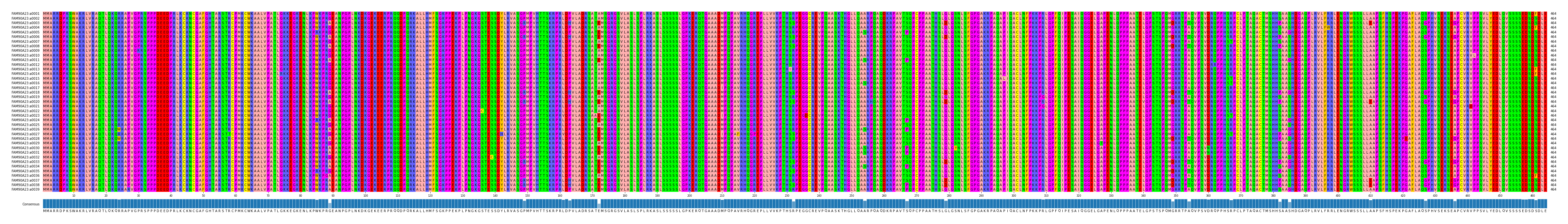 Multiple Alignments (by translate haplotype frequency)