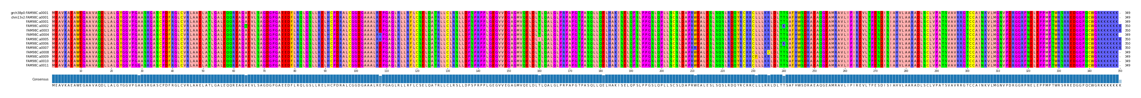 Multiple Alignments (by translate haplotype frequency)