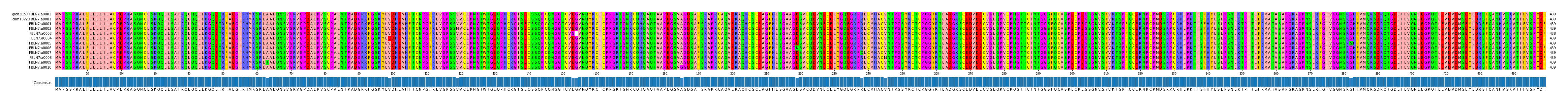 Multiple Alignments (by translate haplotype frequency)