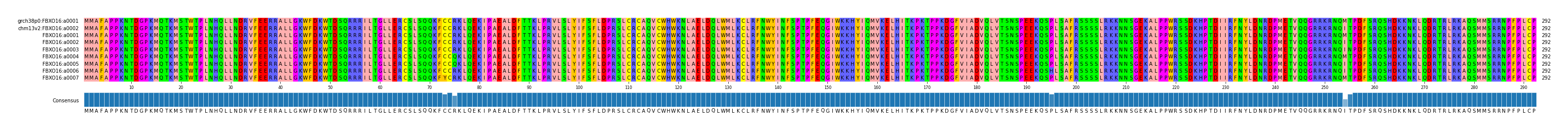 Multiple Alignments (by translate haplotype frequency)