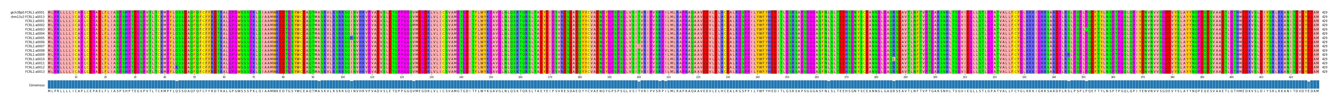 Multiple Alignments (by translate haplotype frequency)