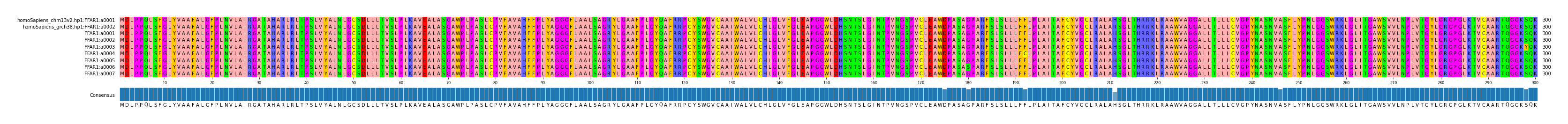 Multiple Alignments (by translate haplotype frequency)