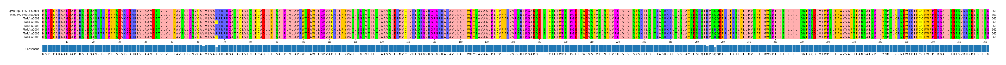 Multiple Alignments (by translate haplotype frequency)