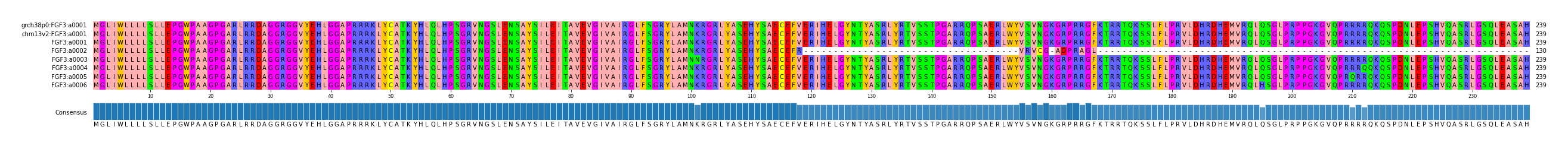 Multiple Alignments (by translate haplotype frequency)