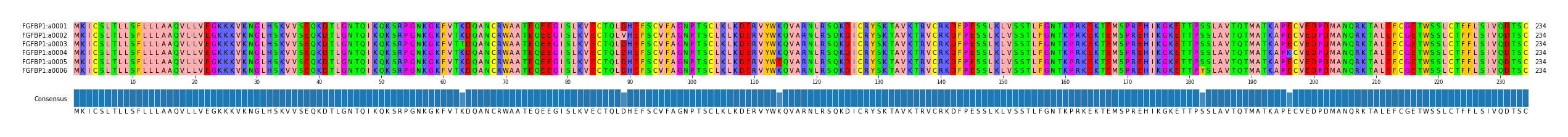 Multiple Alignments (by translate haplotype frequency)