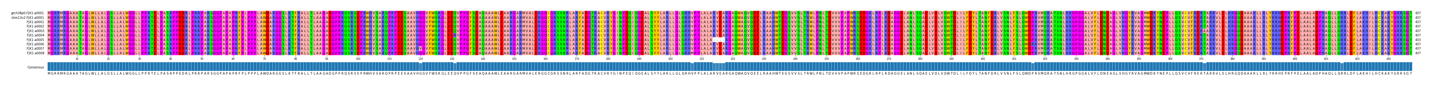 Multiple Alignments (by translate haplotype frequency)