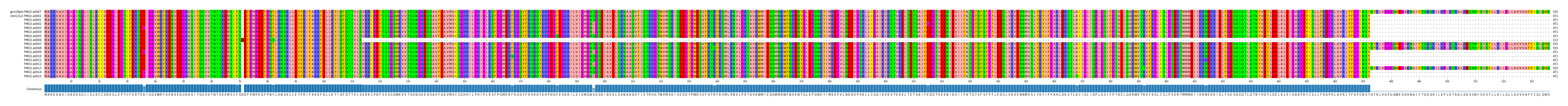 Multiple Alignments (by translate haplotype frequency)