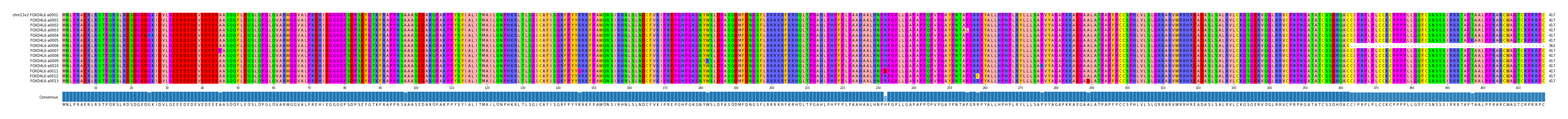 Multiple Alignments (by translate haplotype frequency)