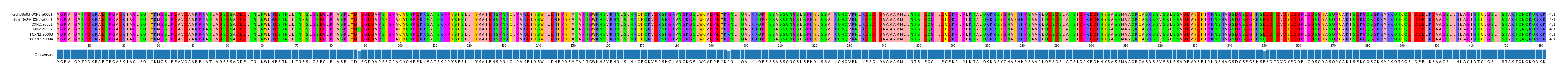 Multiple Alignments (by translate haplotype frequency)