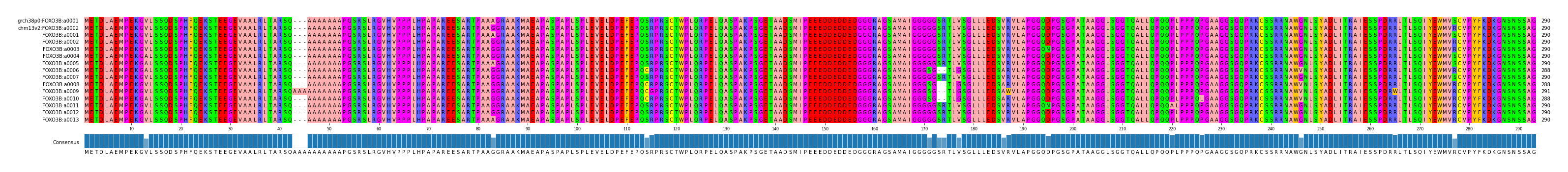 Multiple Alignments (by translate haplotype frequency)