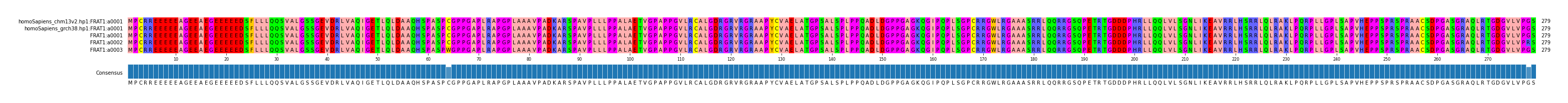 Multiple Alignments (by translate haplotype frequency)