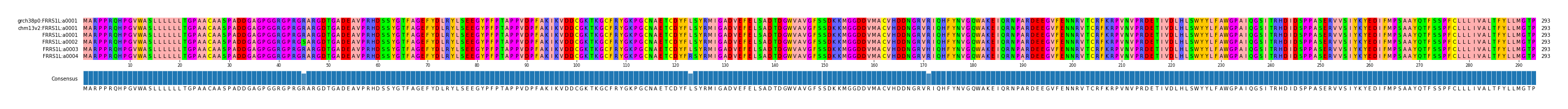Multiple Alignments (by translate haplotype frequency)