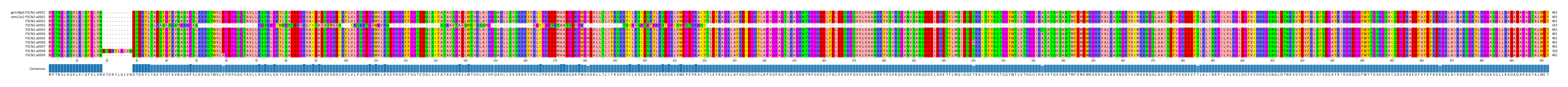 Multiple Alignments (by translate haplotype frequency)