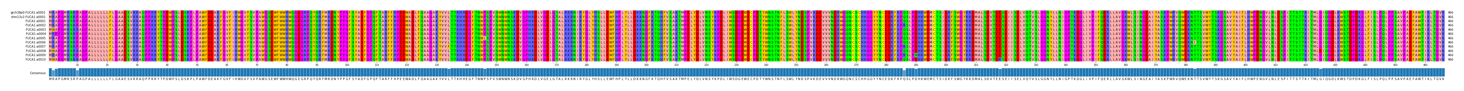 Multiple Alignments (by translate haplotype frequency)