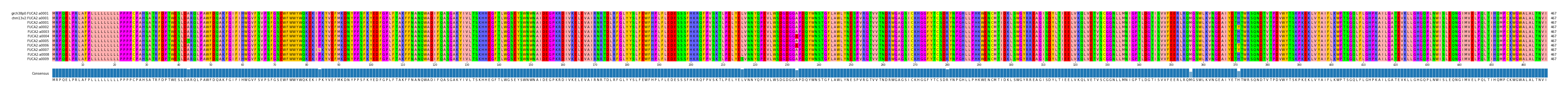 Multiple Alignments (by translate haplotype frequency)