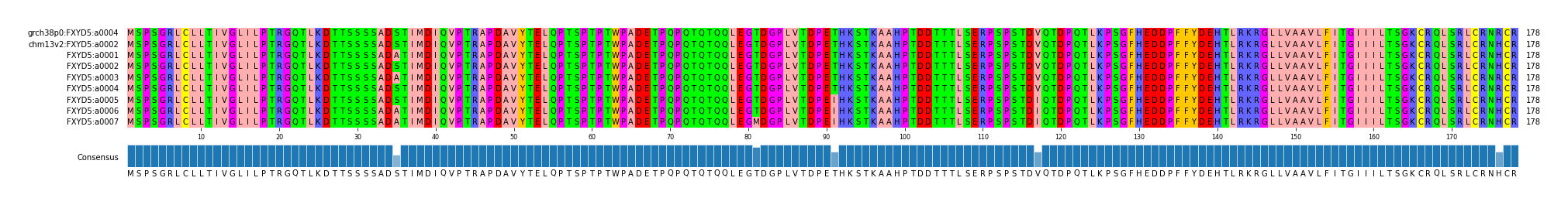 Multiple Alignments (by translate haplotype frequency)