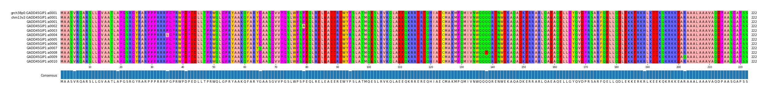 Multiple Alignments (by translate haplotype frequency)