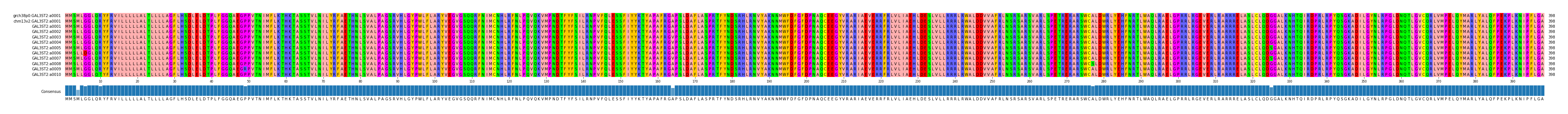 Multiple Alignments (by translate haplotype frequency)