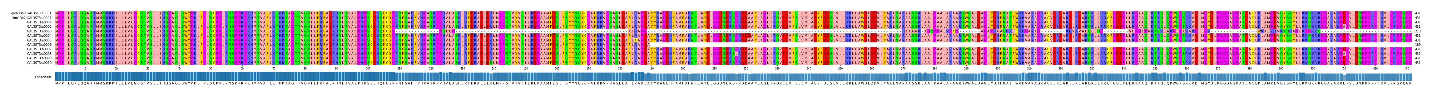 Multiple Alignments (by translate haplotype frequency)