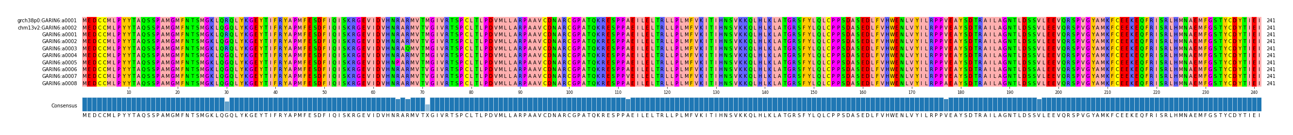 Multiple Alignments (by translate haplotype frequency)