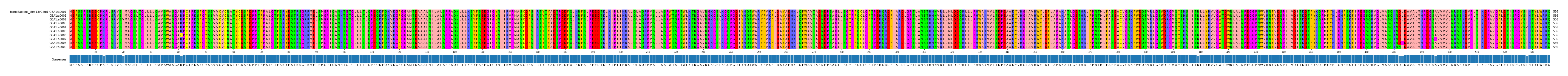 Multiple Alignments (by translate haplotype frequency)